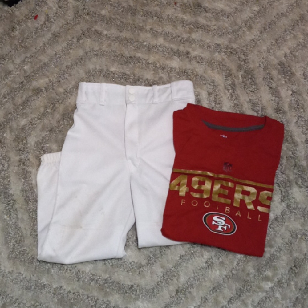 Sports pant,49ers t-shirt